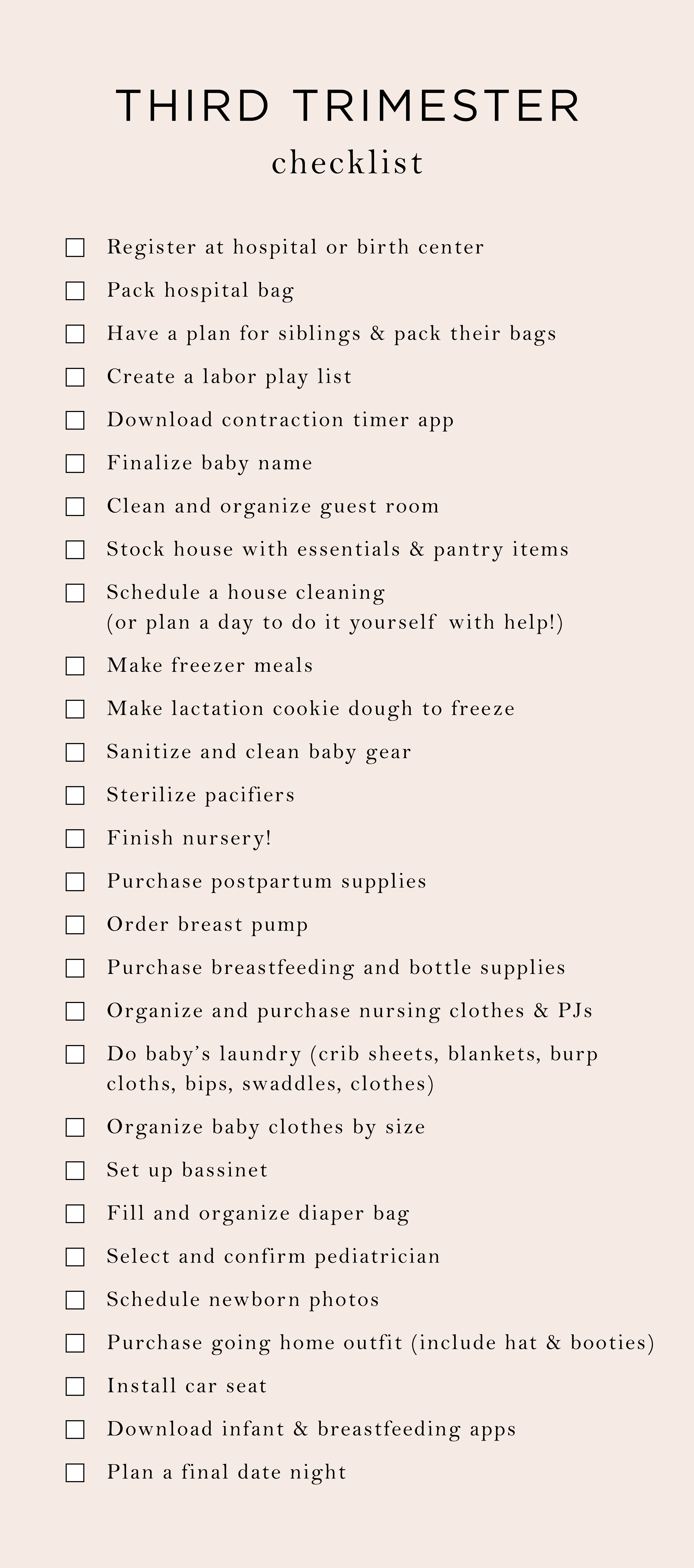 Everything On My 3rd Trimester To Do List The Mama Notes