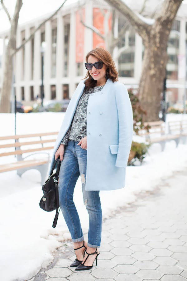 My Style: Pale Blue Coat - The Mama Notes