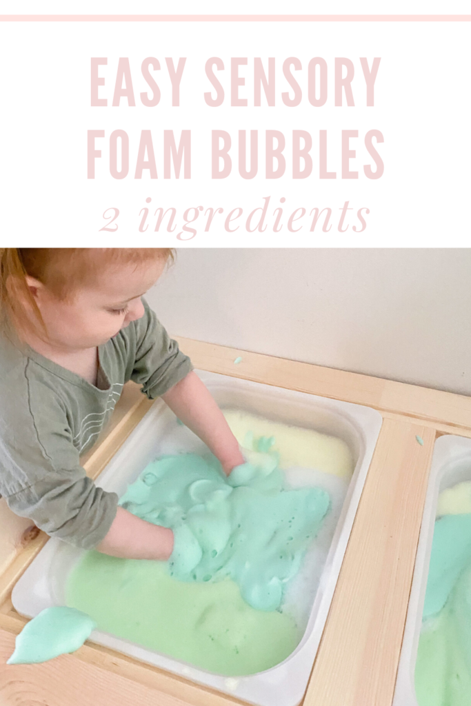 Sensory Play Foam Bubbles - The Mama Notes