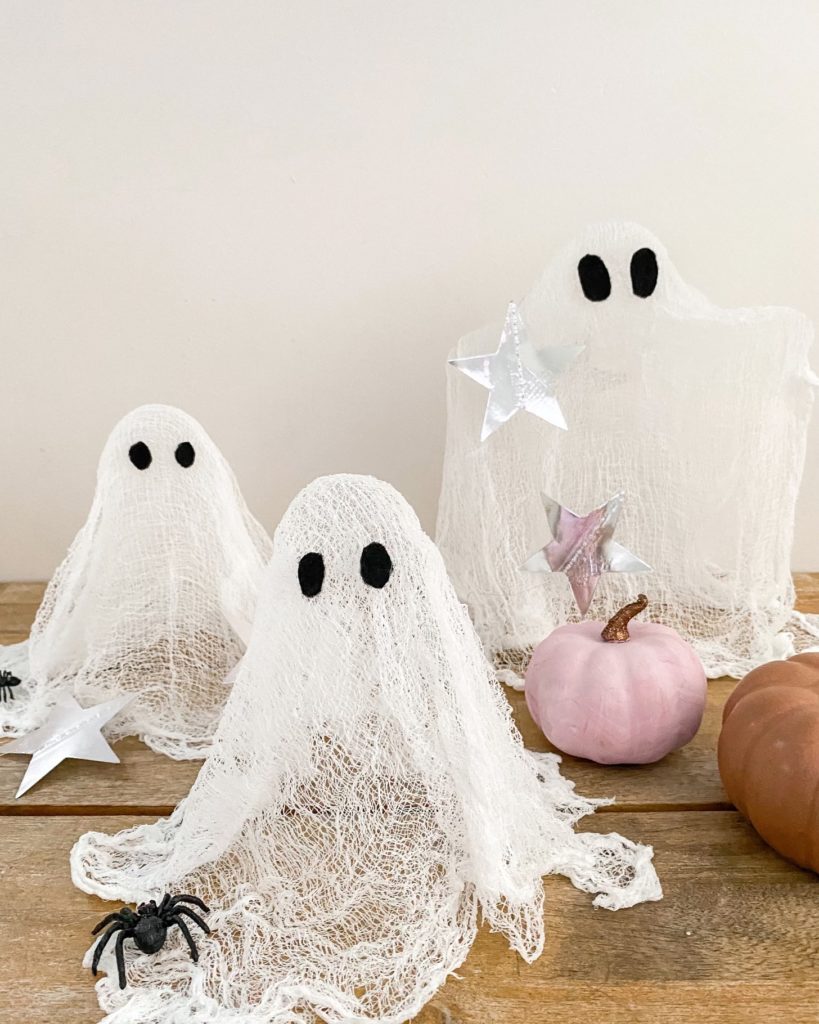 cheesecloth ghosts diy